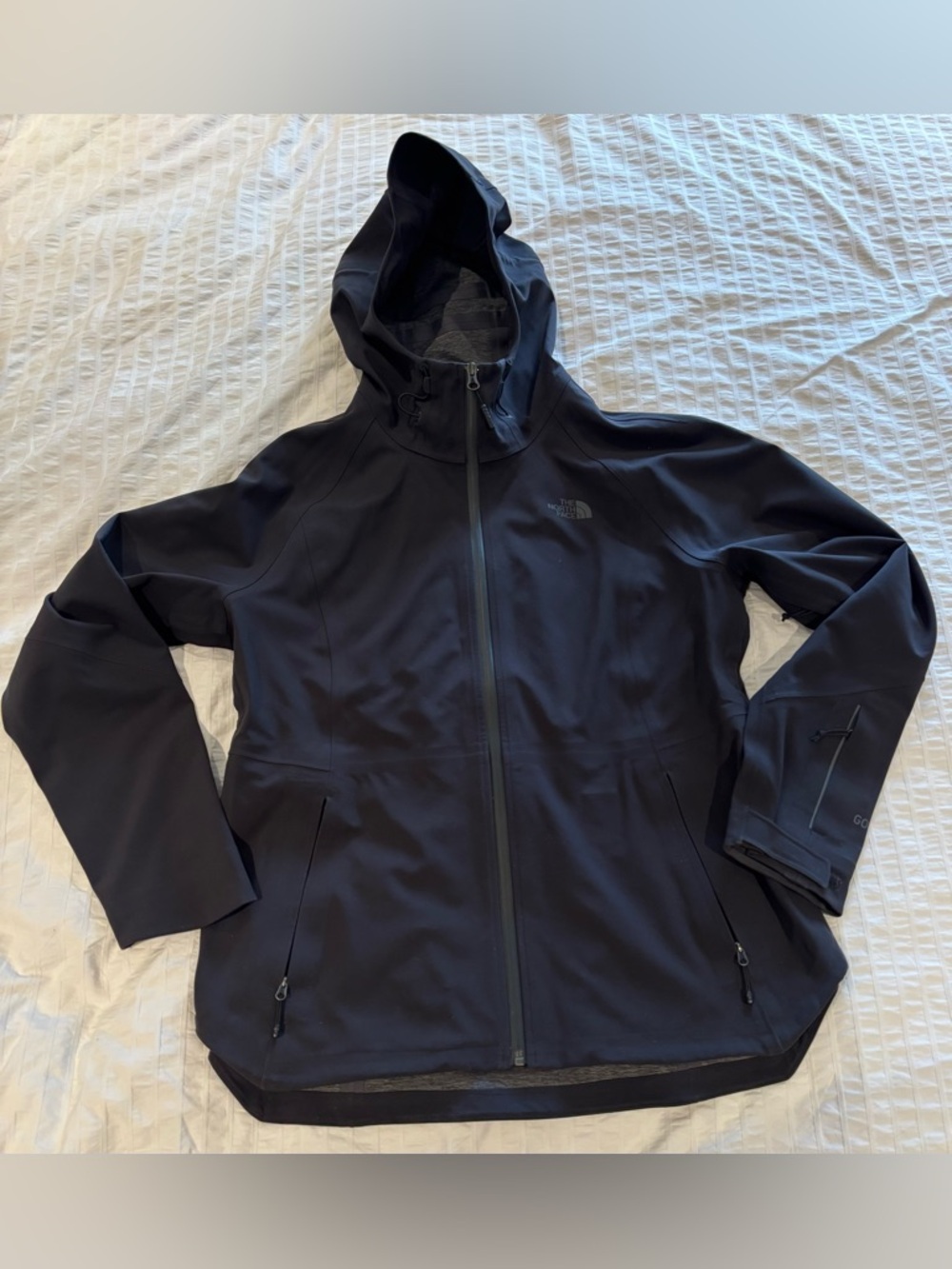 North Face Jacket Women M/L Apex Flex GTX Gore-Tex Hooded Waterproof Black VGUC
